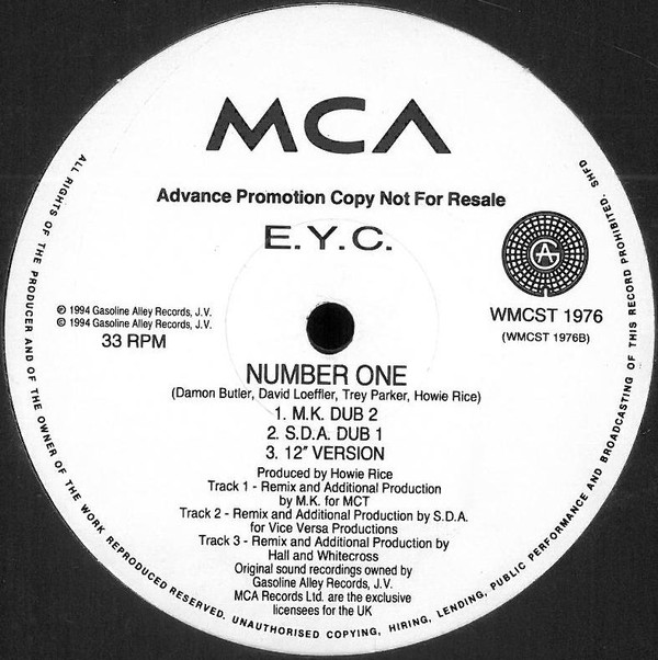 E.Y.C. - Number One | MCA Records (WMCST 1976) - 2 E.Y.C. - Number One | MCA Records (WMCST 1976) - 2