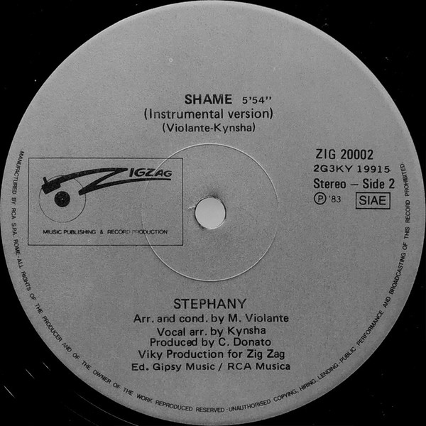 Stephany - Shame | Zig Zag Records (ZIG 20002) - 4 Stephany - Shame | Zig Zag Records (ZIG 20002) - 4