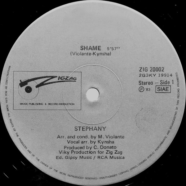 Stephany - Shame | Zig Zag Records (ZIG 20002) - 3 Stephany - Shame | Zig Zag Records (ZIG 20002) - 3