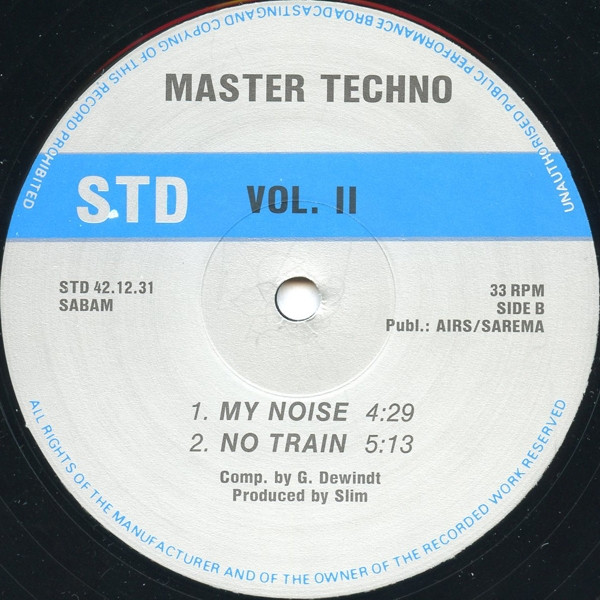 Master Techno - Vol. II | S.T.D. Records (STD 42.12.31) - 2