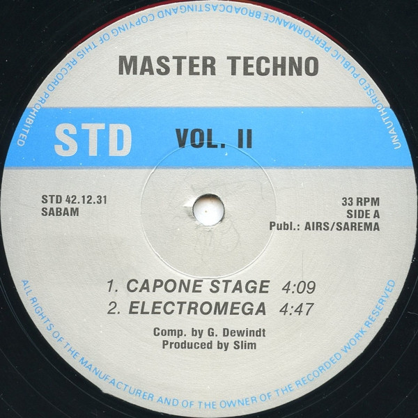 Master Techno - Vol. II | S.T.D. Records (STD 42.12.31)