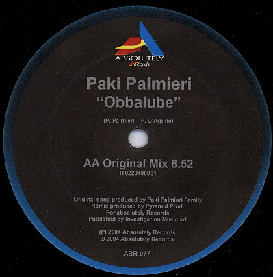 Paki Palmieri - Obbalube | Absolutely Records (ABR 077) - 2 Paki Palmieri - Obbalube | Absolutely Records (ABR 077) - 2