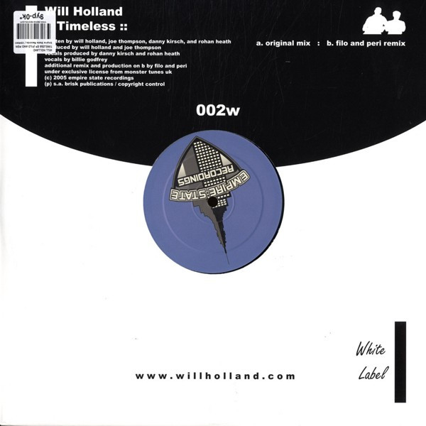 Will Holland - Timeless | Empire State Recordings (002w) - 3