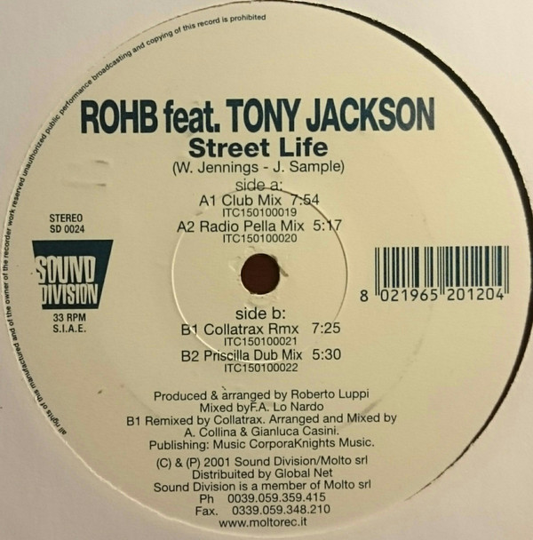 Rohb Feat. Tony Jackson -  Street Life | Sound Division (SD 0024)
