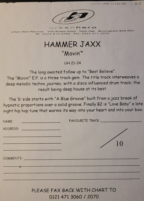 Hammer Jaxx - Movin' | Urban Hero (UH 21 - 24) - 4