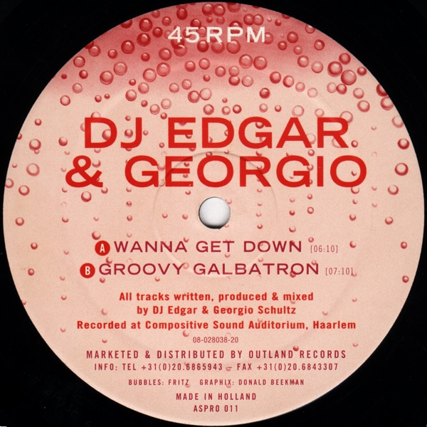 DJ Edgar & Georgio Schultz - Wanna Get Down / Groovy Galbatron | Aspro (ASPRO 011) - main