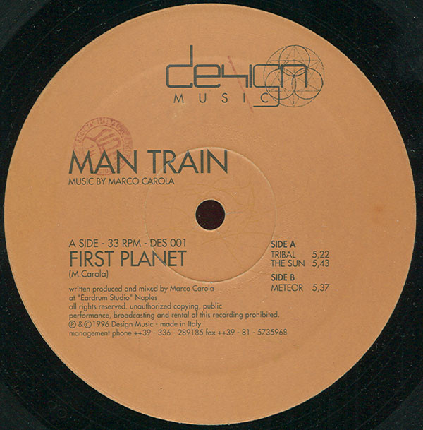 Man Train - First Planet | Design Music (DES 001) - main