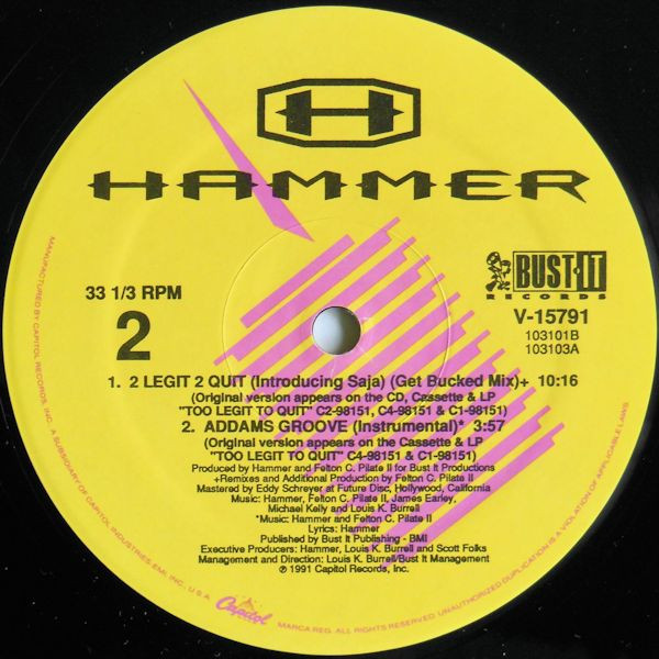 Hammer - 2 Legit 2 Quit | Capitol Records (V-15791) - 4
