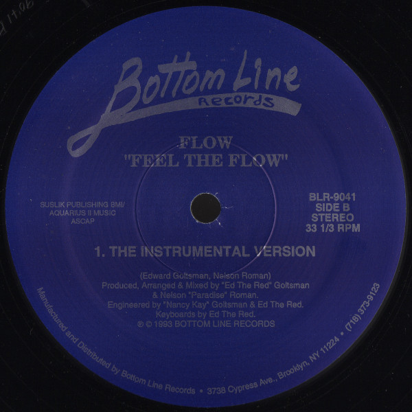Flow Featuring Mikey Culture - Feel The Flow | Bottom Line Records (BLR-9041) - 2