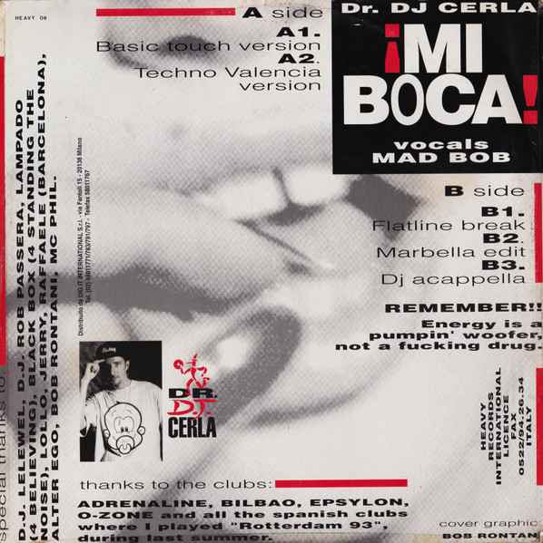 DJ Cerla Featuring Mad Bob - ¡Mi Boca! | Heavy Records (HEAVY 08) - 2