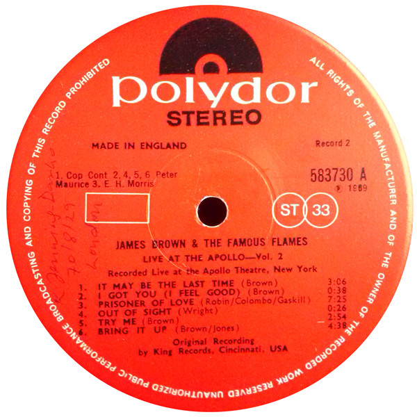 Live At The Apollo - Vol. 2