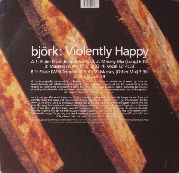 Björk - Violently Happy | One Little Indian (142 tp 12) - 2