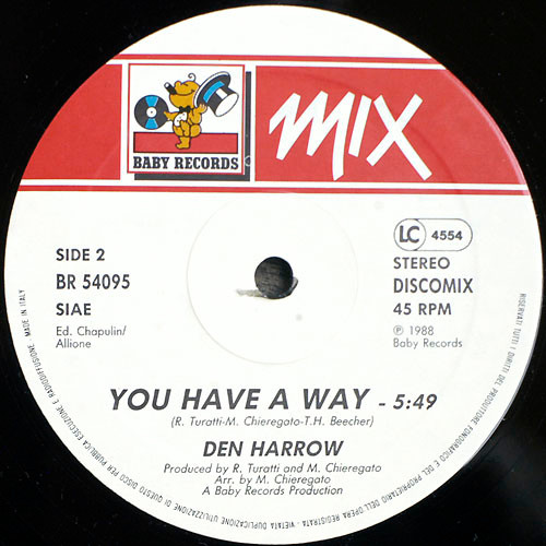 Den Harrow - My Time / You Have A Way | Baby Records (BR 54095) - 4
