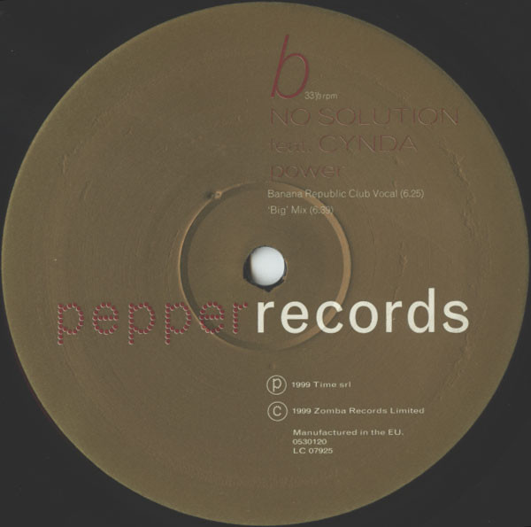 No Solution Feat. Cynda - Power | Pepper Records (0530120) - 5 No Solution Feat. Cynda - Power | Pepper Records (0530120) - 5