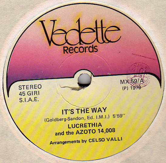 Lucrethia And The Azoto 14,008 - It's The Way / Superock Man | Vedette Records (MX 59) - main