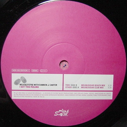 Milk & Sugar With Damien J. Carter - I Got This Feeling - Edition 1 | Milk & Sugar Recordings (MSR 050) - 2 Milk & Sugar With Damien J. Carter - I Got This Feeling - Edition 1 | Milk & Sugar Recordings (MSR 050) - 2