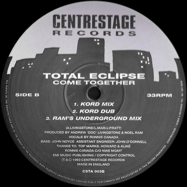 Total Eclipse - Come Together | Centrestage Records (CSTA 003) - 2 Total Eclipse - Come Together | Centrestage Records (CSTA 003) - 2
