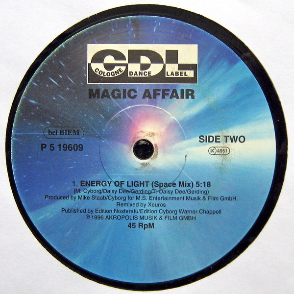 Magic Affair - Energy Of Light (Remixes) | CDL - Cologne Dance Label (P 5 19608) - 6