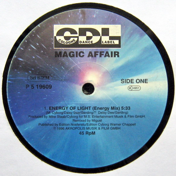 Magic Affair - Energy Of Light (Remixes) | CDL - Cologne Dance Label (P 5 19608) - 5