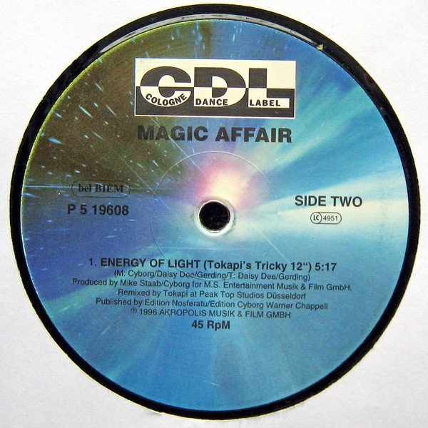 Magic Affair - Energy Of Light (Remixes) | CDL - Cologne Dance Label (P 5 19608) - 4