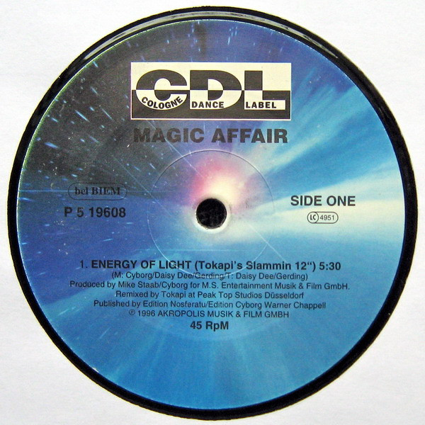 Magic Affair - Energy Of Light (Remixes) | CDL - Cologne Dance Label (P 5 19608) - 3