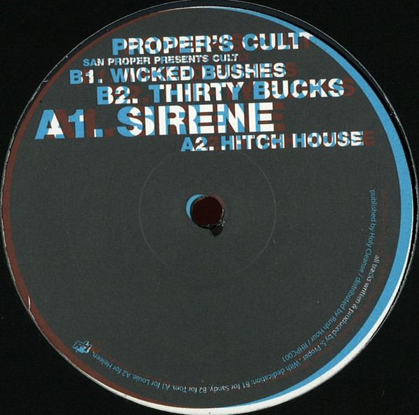 San Proper - The Culture EP | Proper's Cult (RHPC001)