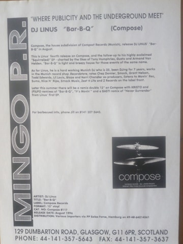 DJ Linus - Bar-B-Q | Compose Records (COMPOSE 0117) - 2