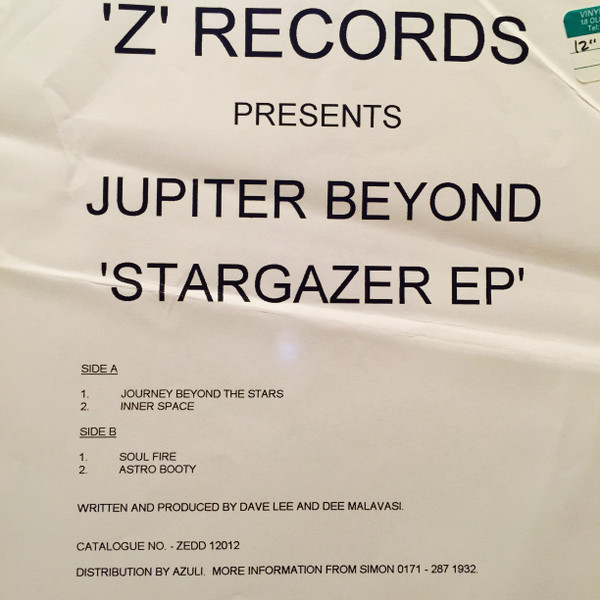 Jupiter Beyond - Stargazer E.P. | Z Records (ZEDD 12 012) - 2