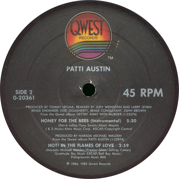 Patti Austin - Honey For The Bees | Qwest Records (0-20361) - 2 Patti Austin - Honey For The Bees | Qwest Records (0-20361) - 2