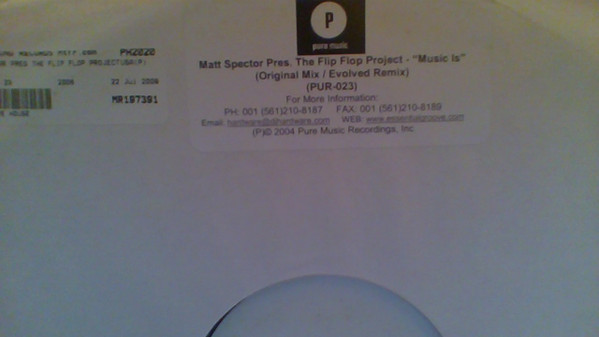 Matt Spector Pres. The Flip Flop Project - Music Is | Pure Music (PUR-023) - 2 Matt Spector Pres. The Flip Flop Project - Music Is | Pure Music (PUR-023) - 2