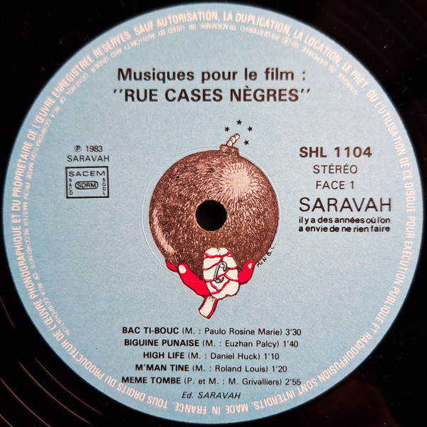 Various - Rue Cases Nègres (Musique Pour Le Film D'Euzhan Palcy) | Saravah (SHL 1104) - 3 Various - Rue Cases Nègres (Musique Pour Le Film D'Euzhan Palcy) | Saravah (SHL 1104) - 3
