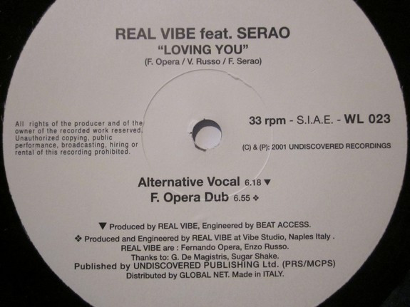Real Vibe Featuring Serao - Loving You | Undiscovered (WL 023) - 2 Real Vibe Featuring Serao - Loving You | Undiscovered (WL 023) - 2