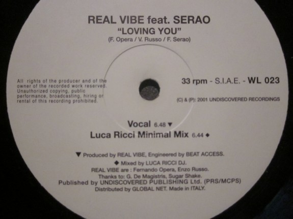 Real Vibe Featuring Serao - Loving You | Undiscovered (WL 023) - main Real Vibe Featuring Serao - Loving You | Undiscovered (WL 023) - main