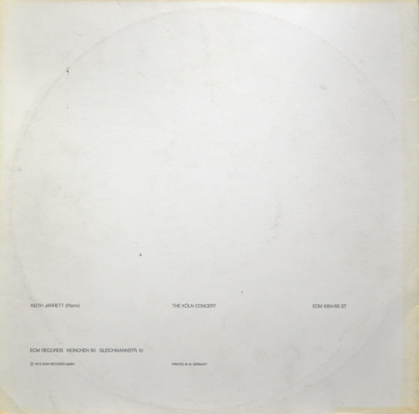 Keith Jarrett - The Köln Concert | ECM Records (ECM 1064/65 ST) - 3 Keith Jarrett - The Köln Concert | ECM Records (ECM 1064/65 ST) - 3