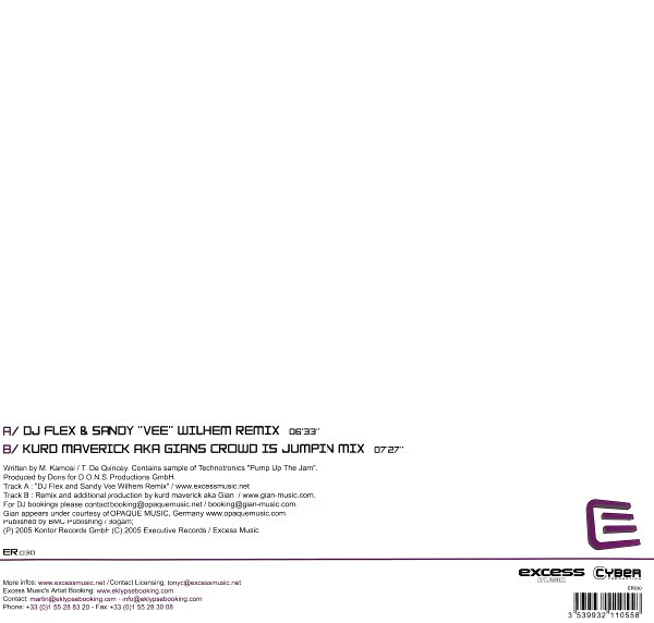 D.O.N.S. Feat. Technotronic - Pump Up The Jam | Executive Records (ER 030) - 2 D.O.N.S. Feat. Technotronic - Pump Up The Jam | Executive Records (ER 030) - 2