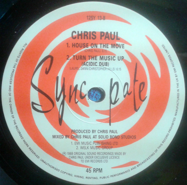 Chris Paul - Turn The Music Up | Syncopate (12SY 13) - 4 Chris Paul - Turn The Music Up | Syncopate (12SY 13) - 4