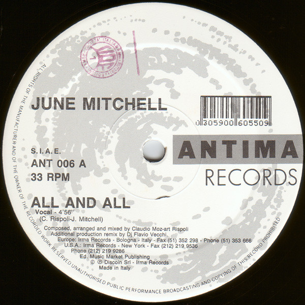 June Mitchell - All And All | Antima Records (ANT 006) - 3 June Mitchell - All And All | Antima Records (ANT 006) - 3