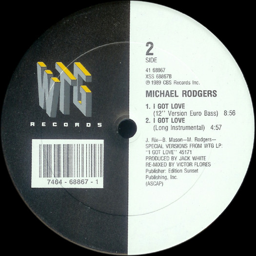 Michael Rodgers - I Got Love | WTG Records (41 68867) - 2