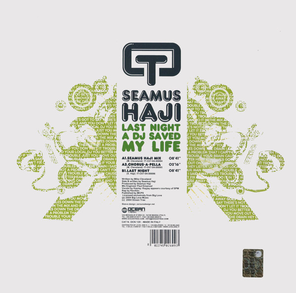 Seamus Haji - Last Night A DJ Saved My Life | Ocean Trax (OCN 120) - 2 Seamus Haji - Last Night A DJ Saved My Life | Ocean Trax (OCN 120) - 2
