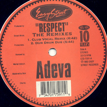 Adeva - Respect - The Remixes | Easy Street Records (EZS-7591) - main Adeva - Respect - The Remixes | Easy Street Records (EZS-7591) - main