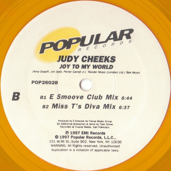 Judy Cheeks - Joy To My World | Popular Records (POP26028) - 4