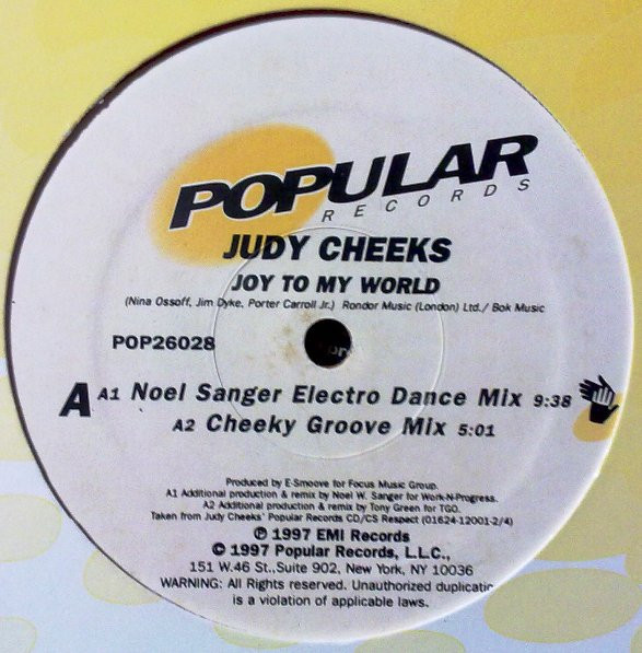 Judy Cheeks - Joy To My World | Popular Records (POP26028) - 3