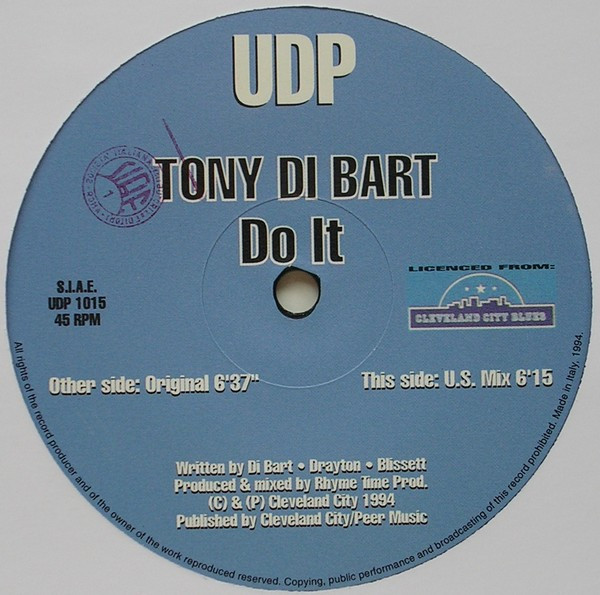 Tony Di Bart - Do It | UDP (UDP 1015) - 3