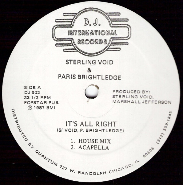 Sterling Void & Paris Brightledge - It's All Right | D.J. International Records (DJ 902) - main Sterling Void & Paris Brightledge - It's All Right | D.J. International Records (DJ 902) - main