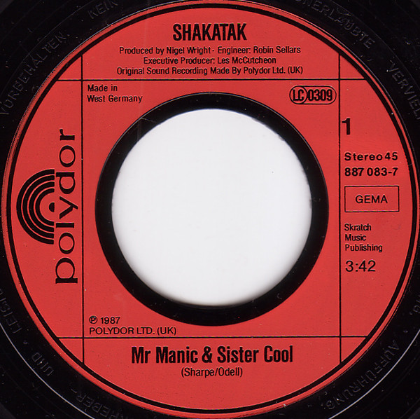 Shakatak - Mr. Manic & Sister Cool | Polydor (887 083-7) - 3