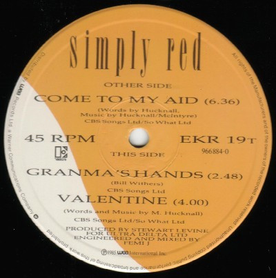Simply Red - Come To My Aid | Elektra (EKR 19T) - 3