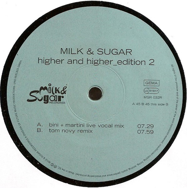 Milk & Sugar - Higher & Higher - Edition 2 | Milk & Sugar Recordings (MSR 032R) - 3