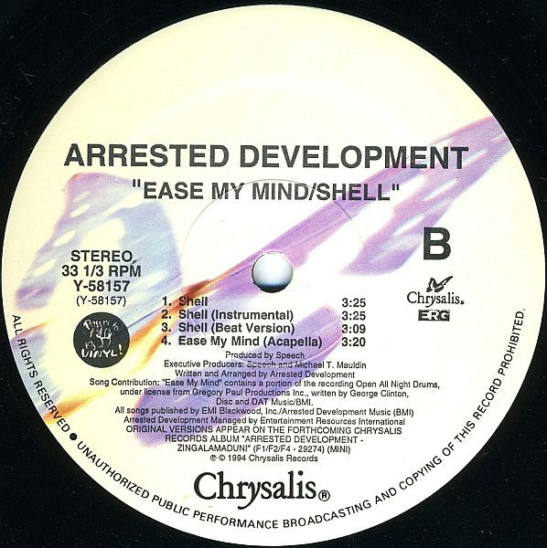 Arrested Development - Ease My Mind | Chrysalis (Y-58157) - 3