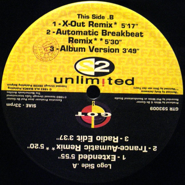 2 Unlimited - Faces | Got It (GTR 593009) - 3