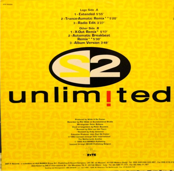 2 Unlimited - Faces | Got It (GTR 593009) - 2